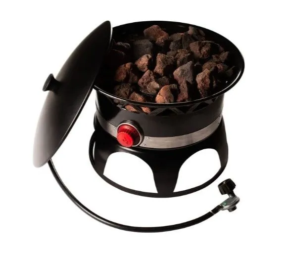 Redwood Dlx Gas Firepit w/Lid